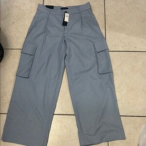 Banana Republic Blue Wide-Leg High-Waisted Trousers